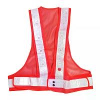 ราคา GIANT KINGKONG เสื้อกั๊กสะท้อนแสงพร้อมไฟ LED รุ่น HS726-4 สีส้มแถบเงิน (MKP1399885)