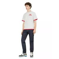 ราคา EVISU Men T-Shirt Slogan Print with Godhead Appliqué Embroidery Regular Fit สีขาว L (GRCDS53725030075)