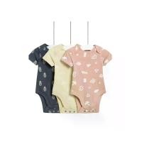 ราคา MARKS & SPENCER KIDS ชุดเซ็ตบอดี้สูทเด็กเล็กยูนิเซ็กส์ Cotton Rich Tropical Print 3 ชิ้น สี Sandstone 3-6 Month (GRCDS11525050265)