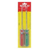 ราคา SOLO ไขควงปากแบน/ 4 แฉก รุ่น 656-6 ขนาด 6 นิ้ว (แพ็ค 2 ชิ้น) สีแดง-เขียว (MKP1154777)