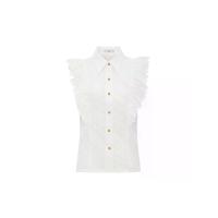 ราคา ASV (AW24) เสื้อเชิ้ตผู้หญิงแขนกุด คอปก แต่งระบาย ผ้าลูกไม้ สีขาว S (GRMKPPR000150376)