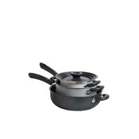 ราคา MEYER ชุดเซ็ตเครื่องครัว อลูมิเนียม Stacking 4 ชิ้น สี Stainless Steel (CDS23660069)