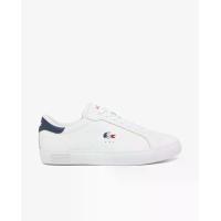ราคา LACOSTE รองเท้าผ้าใบผู้ชายลาคอสท์ รุ่น Powercourt วัสดุหนัง สีขาว 6 UK (MKP2050033)