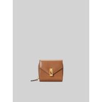 ราคา POLO RALPH LAUREN กระเป๋าขนาดเล็กผู้หญิง-Polo ID Leather Compact Wallet-สีเบจ One Size (MKP1683256)