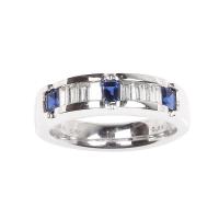 ราคา BEAUTY GEMS แหวนพลอยไพลิน ประดับเพชร ตัวเรือนทองคำขาว 52 (GRMKPPR000074698)