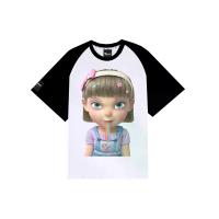 ราคา TSMLMAO เสื้อยืดทูโทนแขนสั้น สีขาวดำ 44 (MKP2041282)