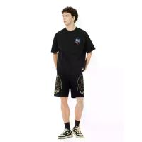 ราคา EVISU Men Sweatshorts Daruma Print Regular Fit Black M (GRCDS53725050462)