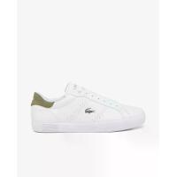ราคา LACOSTE รองเท้าผ้าใบผู้ชายลาคอสท์ รุ่น Powercourt 2.0 วัสดุหนัง สีขาว 9 UK (MKP2049664)