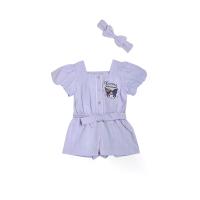 ราคา SANRIO ชุดเซ็ตเด็กเล็กผู้หญิง จัมพ์สูท + ที่คาดผม Kuromi สีม่วงอ่อน 85 JP (CDS22306371)
