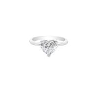 ราคา GLOW DIAMOND แหวนเพชรแท้แล็บเม็ดเดี่ยวรูปทรงหัวใจ - สีไวท์โกลด์ 52 (MKP1999563)