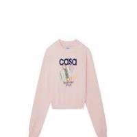 ราคา CASABLANCA เสื้อสเวตเชิ้ตผู้หญิง รุ่น WOMEN EQUIPEMENT SPORTIF PRINTED CROPPED SWEATSHIRT สี PINK LOOPBACK XS (MKP2051978)
