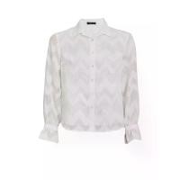 ราคา ELITE เสื้อเชิ้ตเท็กซ์เจอร์พิมพ์ลาย แขนพองแต่งระบาย รุ่น E194073WHM สีขาว L (GRMKPPR000083670)