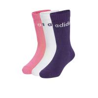 ราคา ADIDAS KIDS ถุงเท้าเด็กเล็กยูนิเซ็กส์ แบบยาวครึ่งแข้ง Linear แพ็ค 3 คู่ สีขาว KL (GRCDS53725070456)