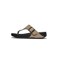 ราคา FitFlop™ รองเท้าแตะแบบหูหนีบผู้ชาย TRAKK BUCKLE EMBOSSED-LEATHER สี BROWN 11 UK (MKP2052336)