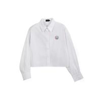ราคา ELLE เสื้อเชิ้ตผู้หญิง แขนยาว ทรงครอป ผ้าคอตตอน ติดโลโก้หน้าอก รุ่น W3B392 - สีขาว | ELLE 80 YEARS LIMITED EDITION M (MKP2054081)
