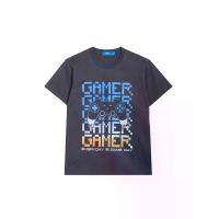 ราคา FOF KIDS เสื้อยืดเด็กโตผู้ชาย แขนสั้น พิมพ์ลาย Skateboard สีกรมท่า 6 US (CDS22470232)