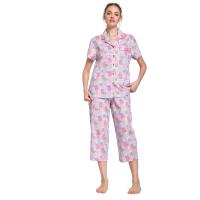 ราคา CLAUDIA'S ROMANCE เซ็ตชุดนอนผู้หญิง เสื้อฮาวาย แขนสั้น + กางเกงขา 5 ส่วน สีชมพู M (CDS23108103)