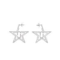 ราคา MARC JACOBS ต่างหู THE J MARC STAR HOOP EARRINGS สี SILVER/CRYSTAL 50 (MKP1862591)