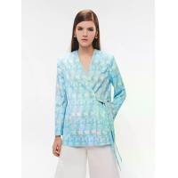 ราคา Shaka เสื้อเบลาส์ผู้หญิง เสื้อเบลเซอร์ สายผูกด้านข้าง ผ้าซาติน สีฟ้า M (MKP1922075)