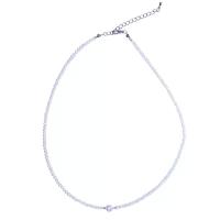 ราคา PEARL BIJOU สร้อยคอมุกน้ำจืดสีขาว รุ่นมินิ ไซต์ S ขนาดเล็ก ประดับไข่มุกญี่ปุ่นสีขาวเม็ดเดี่ยวกึ่งกลางสร้อย คั่นลูกปัดเงินแท้ (MKP2056349)