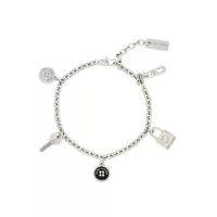 ราคา MARC JACOBS สร้อยข้อมือ THE BUTTON CHARM BRACELET สี SILVER/BLACK 18cm (MKP1881860)