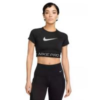 ราคา NIKE เสื้อครอปกีฬาผู้หญิง Pro Dri-Fit Graphic รุ่น HV3674-010 สี Black/White/White M (CDS22798954)