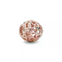 ราคา Pandora ชาร์ม Openwork hearts PANDORA Rose charm สีโรส (MKP1359462)