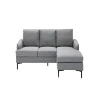 ราคา LIVING SOLUTIONS BY SB โซฟาXERSUSเหล็กดำผ้าเทา3Sสตูล (MKP1801663)