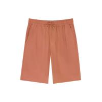 ราคา GIORDANO กางเกงผู้ชายขาสั้น Mid-Rise Slim Fit Elastic Waist Twill Bermuda Shorts สีส้ม Bronzed Orange S (GRMKPPR000162994)