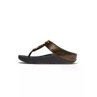 ราคา FitFlop™ รองเท้าแตะแบบหูหนีบผู้หญิง HALO BEAD-CIRCLE METALLIC สี BROWN 3 UK (MKP2032361)