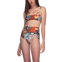 ราคา ANGELYS BALEK ชุดว่ายน้ำ ทูพีช Tank Bra Top & High Waist Brief ลายปริ้น สีMulticolor S (MKP1400453)