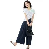 ราคา GIORDANO กางเกงขายาวผู้หญิง Online Exclusive Pleated Ankle Trousers สีกรมท่า 24 EU (MKP2064192)