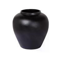 ราคา CENTRAL HOME ของตกแต่งบ้าน แจกัน ทรงโอ่ง อลูมิเนียม ขนาด 25.4 x 25.4 ซม. สีดำ (CDS19262307)