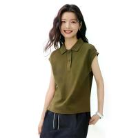 ราคา GIORDANO เสื้อโปโลแขนกุดผู้หญิง Online Exclusive Cool-touch Polo Shirt สีเขียว Dark Green L (MKP2064063)