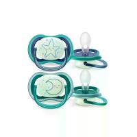 ราคา PHILIPS AVENT จุกนมหลอก รุ่น Ultra Air Night สำหรับเด็ก 6-18 เดือน (แพ็คคู่) สีBlue/Green (CDS15771773)