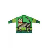 ราคา YODYOKO เสื้อเชิ้ตแขนยาวผู้หญิง - สีเขียว : ลายแมวปลอกคอแดงบนสนามหญ้าเขียวสด Free Size (MKP2063310)