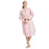 ราคา CLAUDIA'S ROMANCE ชุดนอนกระโปรงผู้หญิง แขนยาว ปกฮาวาย สีชมพู S (GRCDS54525030145)