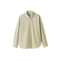 ราคา MUJI เสื้อเชิ้ตผู้หญิง แขนยาว ผ้าบรอด M (GRMJT54524120943)
