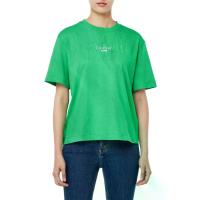 ราคา CALVIN KLEIN เสื้อยืดคอกลมแขนสั้นผู้หญิง ทรง Boxy สีเขียว XS (MKP2059682)