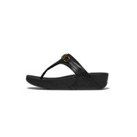 ราคา FitFlop™ รองเท้าแตะแบบหูหนีบผู้หญิง LULU SQUARE-CHAIN TOE-POST สี BLACK 8 UK (MKP2065111)