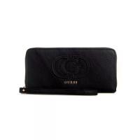 ราคา GUESS กระเป๋าผู้หญิง รุ่น BG9536146 CALEBRA SLG LARGE ZIP AROUND - สีดำ One Size (MKP2019063)