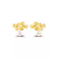 ราคา PRIMA ต่างหูผู้หญิงทองคำประดับมุก Pearl collection 165E0689-18 (MKP1821652)