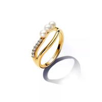 ราคา PANDORA แหวน 14k Gold-plated ring สีทอง 54 (GRMKPPR000127686)