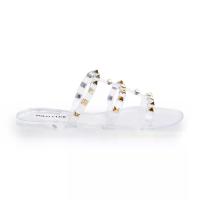 ราคา POLO CLUB รองเท้าแตะแบบสวม ส้นแบน 0.5 นิ้ว เปิดหน้า สีเงิน รุ่น JL-2769 41 (MKP0800631)