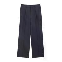 ราคา GIORDANO กางเกงขายาวผู้หญิง Wide Leg Pleated Woven Pants สีเทา M (MKP2071193)