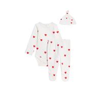 ราคา MARKS & SPENCER KIDS ชุดเซ็ตบอดี้สูทเด็กเล็กยูนิเซ็กส์ Pure Cotton Heart Outfit 3 ชิ้น สี Red Mix 9-12 Month (CDS19527345)