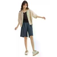 ราคา GIORDANO กางเกงขาสั้นผู้หญิง Online Exclusive Lightweight Elastic Shorts สีกรมท่า M (MKP2067954)