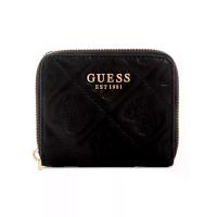 ราคา GUESS กระเป๋าผู้หญิง รุ่น QL9658137 ADELASIA SLG SMALL ZIP AROUND - สีดำ One Size (MKP2019057)