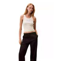 ราคา CALVIN KLEIN เสื้อกล้ามผู้หญิง ทรง Slim สี Off White XS (GRMKPPR000188921)