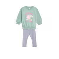 ราคา MARKS & SPENCER KIDS ชุดเสื้อสเวตเตอร์เด็กเล็กผู้หญิง 2 ชิ้น Cotton Rich Bird Outfit สี Green Mix 9-12 Month (CDS14762567)